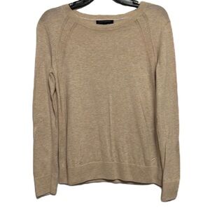 Women’s BANANA REPUBLIC Scoop Neckline, Long Sleeve Sweater, Color Cream,Size Sm